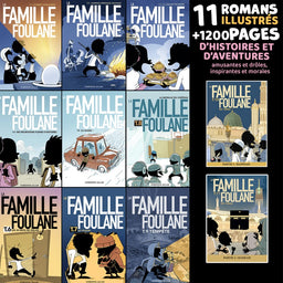 Pack de 11 livres pour enfants Famille Foulane de Bdouin, histoires et humour en famille, illustrés et adaptés aux jeunes lecteurs.