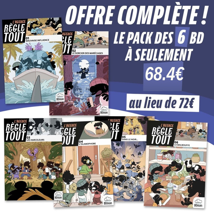 Ensemble de 6 livres pour enfants de la série Agence Règle Tout Tomes 1 à 6, par Bdouin, livres jeunesse Islam, illustrés.