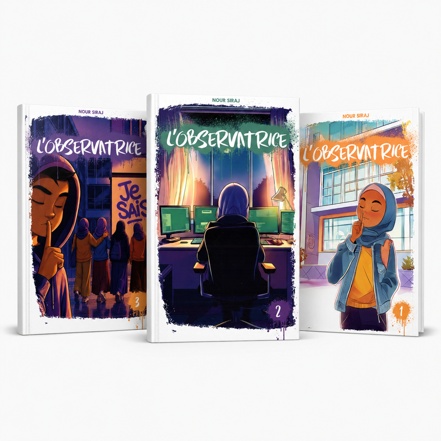 Pack L’Observatrice tomes 1 à 3 de Nour Siraj, romans jeunesse sur Aya, le collège et les secrets