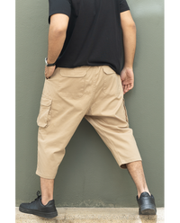 Pantalon sarouel cargo homme WASSAT en beige, kaki ou noir, tissu confortable, style décontracté, vêtements homme.