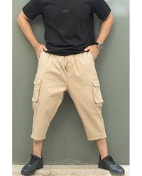 Pantalon sarouel cargo WASSAT pour homme en beige, kaki ou noir, vêtement confortable et stylé.
