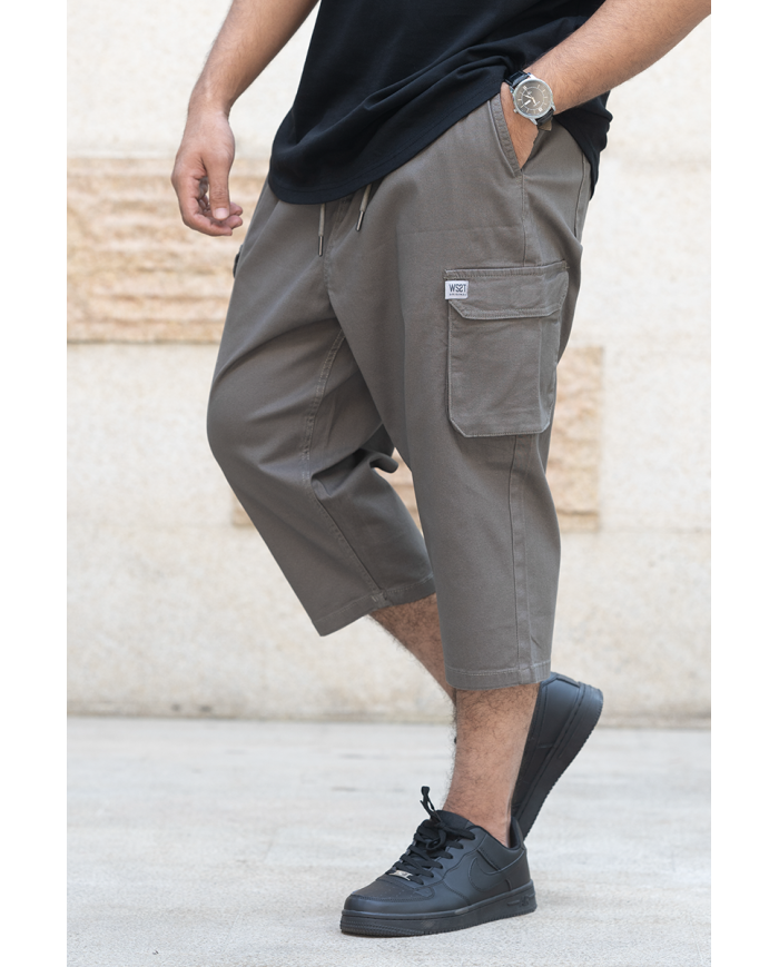Pantalon sarouel cargo homme WASSAT en kaki, noir et beige, style décontracté et confort, mode homme.