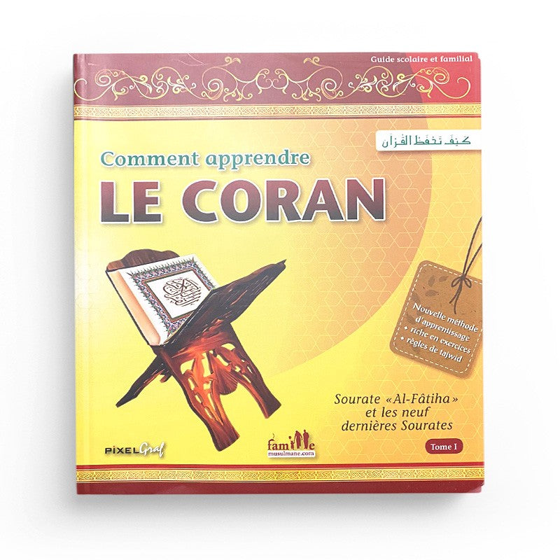 Livre enfant Pixelgraf pour apprendre le Coran, Tome 1 avec la Sourate Al Fâtiha et les neuf dernières sourates.