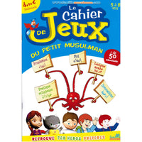 Livre pour enfant "Le Cahier de Jeux du Petit Musulman" de Pixelgraf avec illustrations colorées et pages de jeux éducatifs.