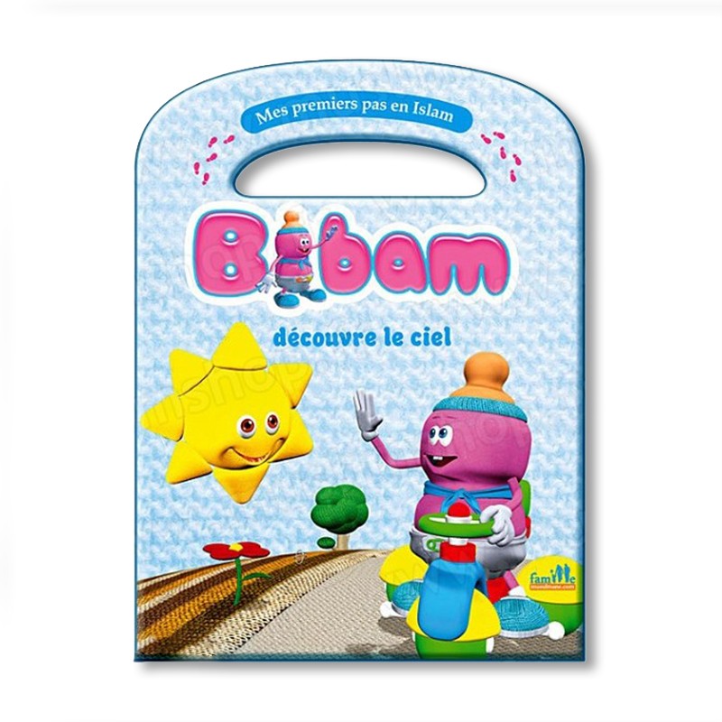Livre pour enfants "Mes premiers pas en Islam" par Pixelgraf, couverture illustrée avec Bibam découvrant le ciel.