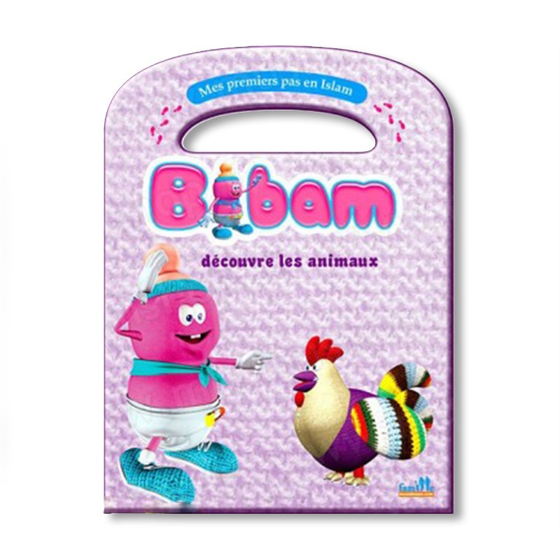 Livre pour enfant "Mes premiers pas en Islam" de Pixelgraf, illustré avec Bibam découvrant différents animaux.