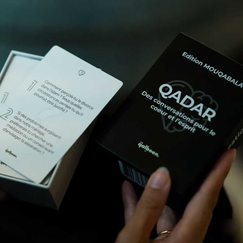 Jeu de cartes Qadar pour futurs époux, Conversations Pré-Mariage, édition Qalbeen, jeu de cartes pour adultes.