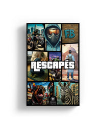 Couverture du livre pour enfants "Pack Rescapés Tomes 1 & 2" d'Alex Delagua, édition Chamal, illustrée avec des personnages et des couleurs vives.