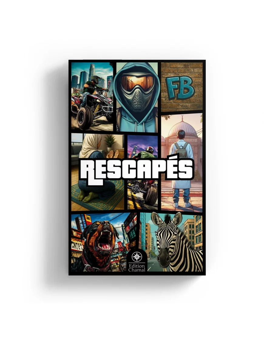 Couverture du livre pour enfants "Pack Rescapés Tomes 1 & 2" d'Alex Delagua, édition Chamal, illustrée avec des personnages et des couleurs vives.