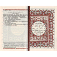 Coran arabe-français Sana, format 15x22 cm, couverture blanche, édition Sana, livre religieux avec texte en arabe et français.