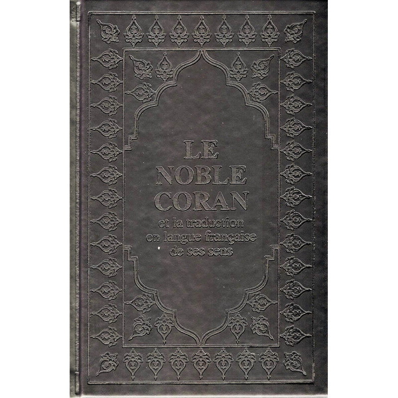 Coran arabe-français Sana Edition, format 15x22 cm, couverture noire, livre religieux avec texte en arabe et français.