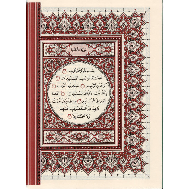 Le Coran arabe-français en grand format 19x22, édition Sana, relié vert, illustrant la couverture avec texte en arabe et français.