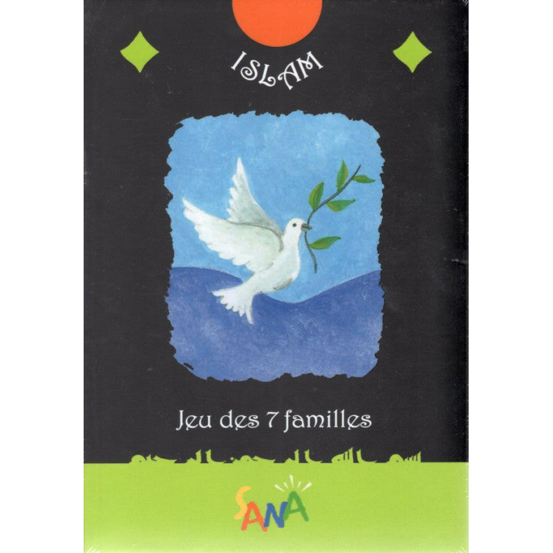 Jeu des 7 Familles SanaKids avec 46 cartes colorées pour enfants dès 4 ans, idéal pour 2 à 6 joueurs.