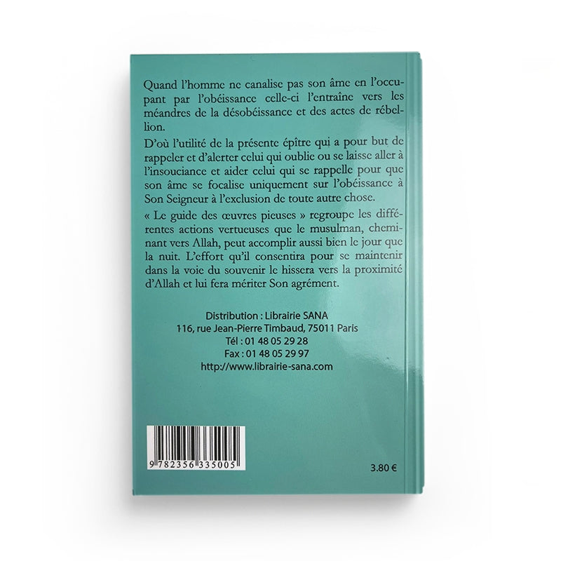 Livre "Le Guide des Œuvres Pieuses" en version poche de Sana Edition, couverture avec titre et logo visible.