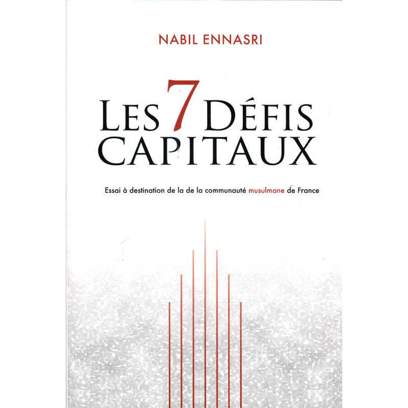Livre "Les 7 Défis Capitaux" de Sana Edition posé sur une table, couverture visible avec titre en gros caractères.