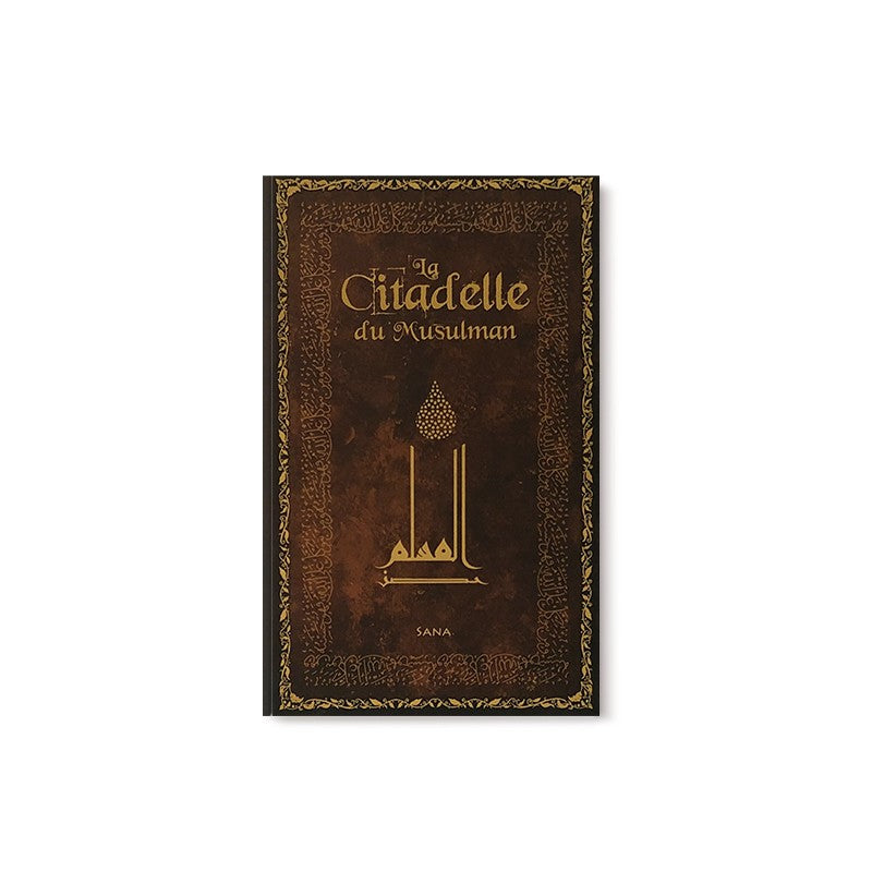 Livre La Citadelle du Musulman Sana Edition, édition souple, poche luxe, couleurs variées, couverture noire.