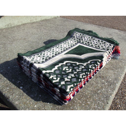 Tapis de Prière - Contour Géométrique - Couleur Vert - Librairie Al Minhaj