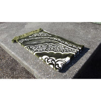 Tapis de Prière épais, Grande Taille (117 x 82 cm), Confortable - Fond Vert & Motif Blanc - Librairie Al Minhaj