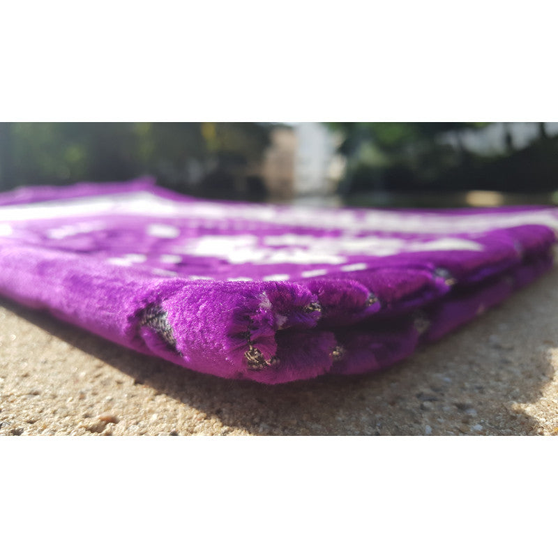 Tapis de Prière - Motif Fleurs - Couleur Violet - Librairie Al Minhaj