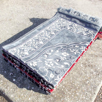 Tapis de Prière - Motif Jardin - Couleur Bleu Ardoise - Librairie Al Minhaj