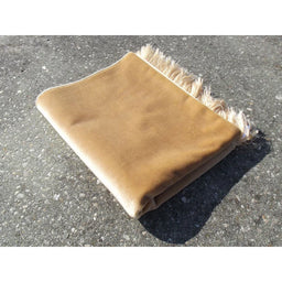 Tapis de prière en velours beige personnalisé, de luxe, avec motif simple, idéal pour la prière musulmane, par Librairie Al Minhaj