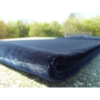 Tapis De Prière Velours Luxe Couleur Unie - BLEU MARINE - Librairie Al Minhaj