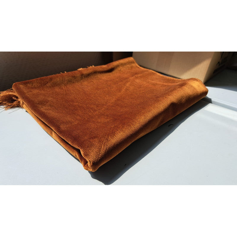 Tapis De Prière Velours Luxe Couleur Unie - MARRON FONCÉ - Librairie Al Minhaj