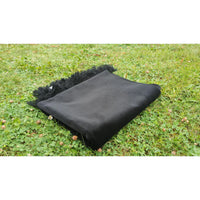 Tapis de prière en velours noir personnalisé, de luxe, avec surface douce et élégante, idéal pour la prière musulmane.