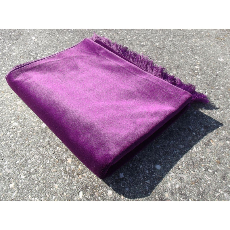 Tapis De Prière Velours Luxe Couleur Unie - VIOLET FONCÉ - Librairie Al Minhaj