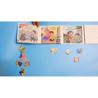 Livre puzzle magnétique sur les 5 piliers de l'Islam, jeux éducatif SanaKids avec 5 puzzles magnétiques pour apprendre en s'amusant.
