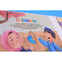 Livre puzzle magnétique éducatif sur les 5 piliers de l'Islam par Sana Kids, comprenant 5 puzzles magnétiques pour apprendre en s'amusant.