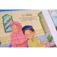 Livre puzzle magnétique des 5 piliers de l'Islam pour enfants, jeu éducatif avec 5 puzzles magnétiques de SanaKids.