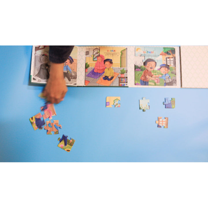 Livre Puzzle Magnétique : Les 5 Piliers De L'Islam (5 Puzzles Magnétiques En 1) - Sana Kids