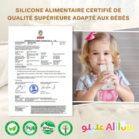 Jeu électronique pour enfants Alilou Le Petit Lapinou Mouslim de SanaKids, jouet éducatif et veilleuse bleue pour enfants musulmans.