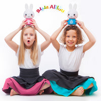 Jeu électronique pour enfants ALILOU Le Petit Lapinou Mouslim de SanaKids, jouet éducatif avec veilleuse bleue pour enfants musulmans.