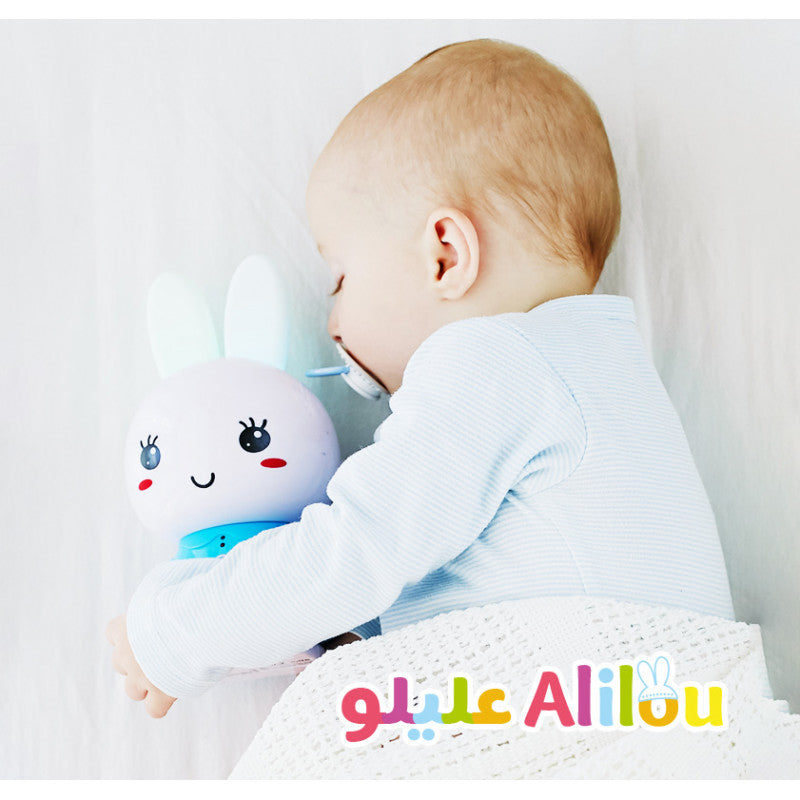 Jeu électronique éducatif ALILOU Le Petit Lapinou Mouslim de SanaKids, jouet lumineux pour enfants musulmans en bleu