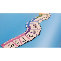 Cartes flash parlantes de l'alphabet arabe pour enfants, jeu électronique éducatif Sana Kids avec illustrations colorées.
