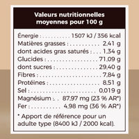 Porridge bio au chocolat Mufeed, traditionnel à l’orge, 335 g, pour un petit-déjeuner sain et nutritif.
