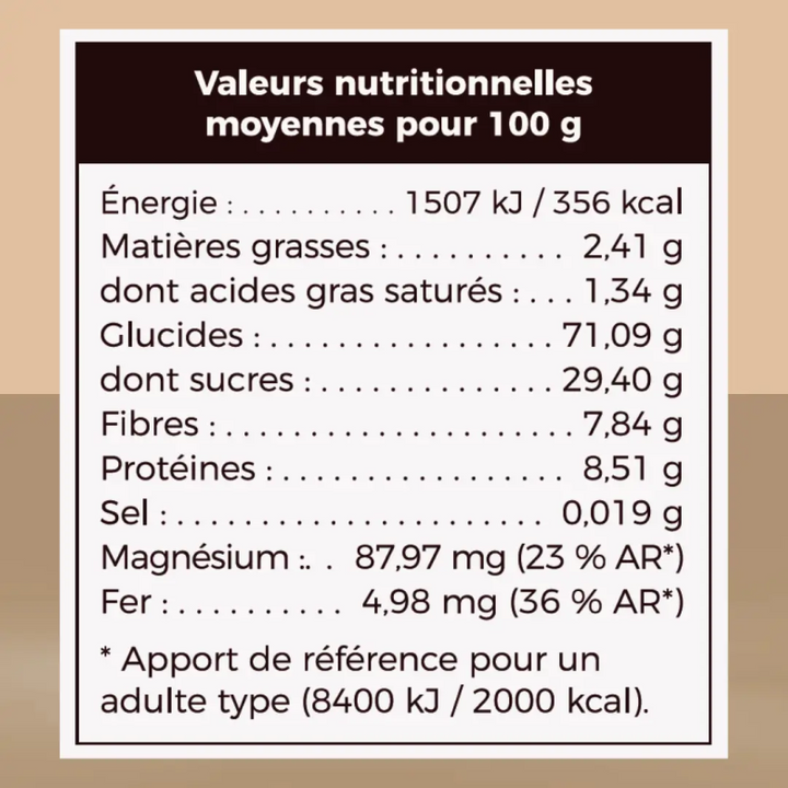Talbina Bio Chocolat  Porridge traditionnel à l’orge – 335 g