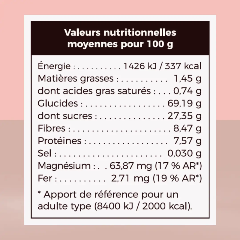 Porridge bio Talbina Pomme Cannelle Mufeed dans un bol, prêt à être dégusté, avec morceaux de pomme et cannelle, alimentation saine.