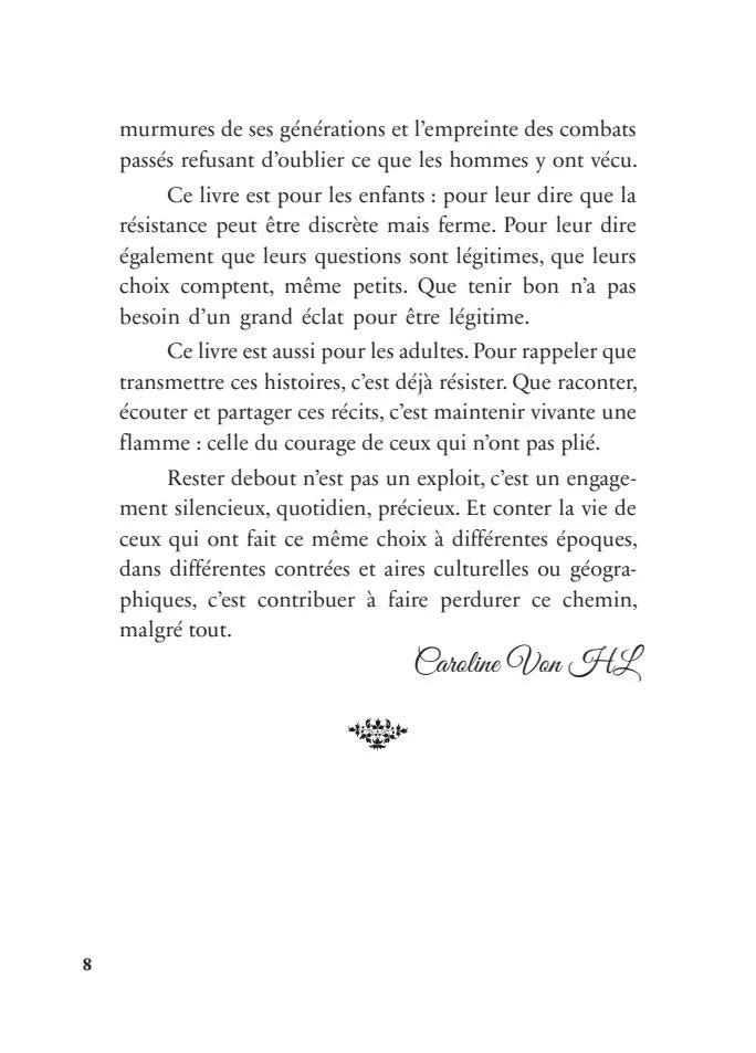 Mot de l’autrice du Tome 1 Debout dans le désert – Caroline Von HL – page 2