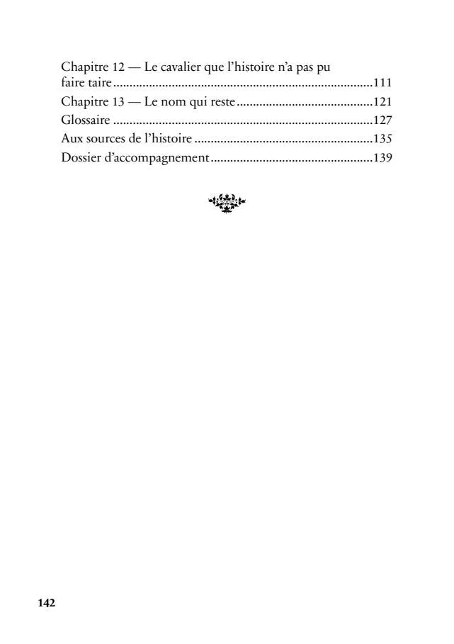 Table des matières du Tome 2 La Révolte fidèle sur Ali Ben Khalifa – page 2